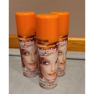 3 pack Goodmark Temporary Hair Color Spray On Wash Out Orange New